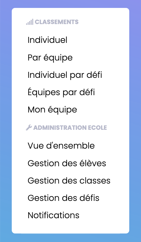 FMF@School WorkMenu