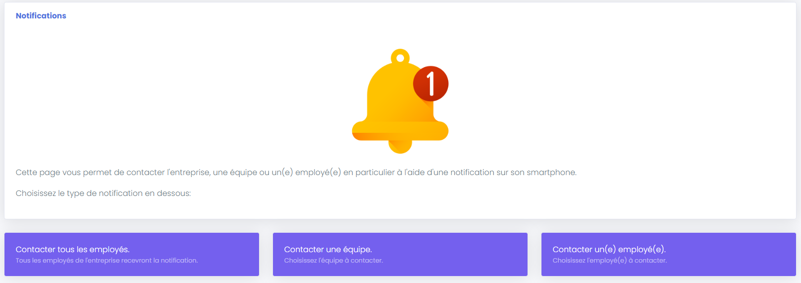 Notifications entreprises 1